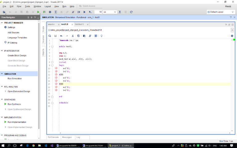 Can write simple test bench in vivado – Kernel, Virus and Programming