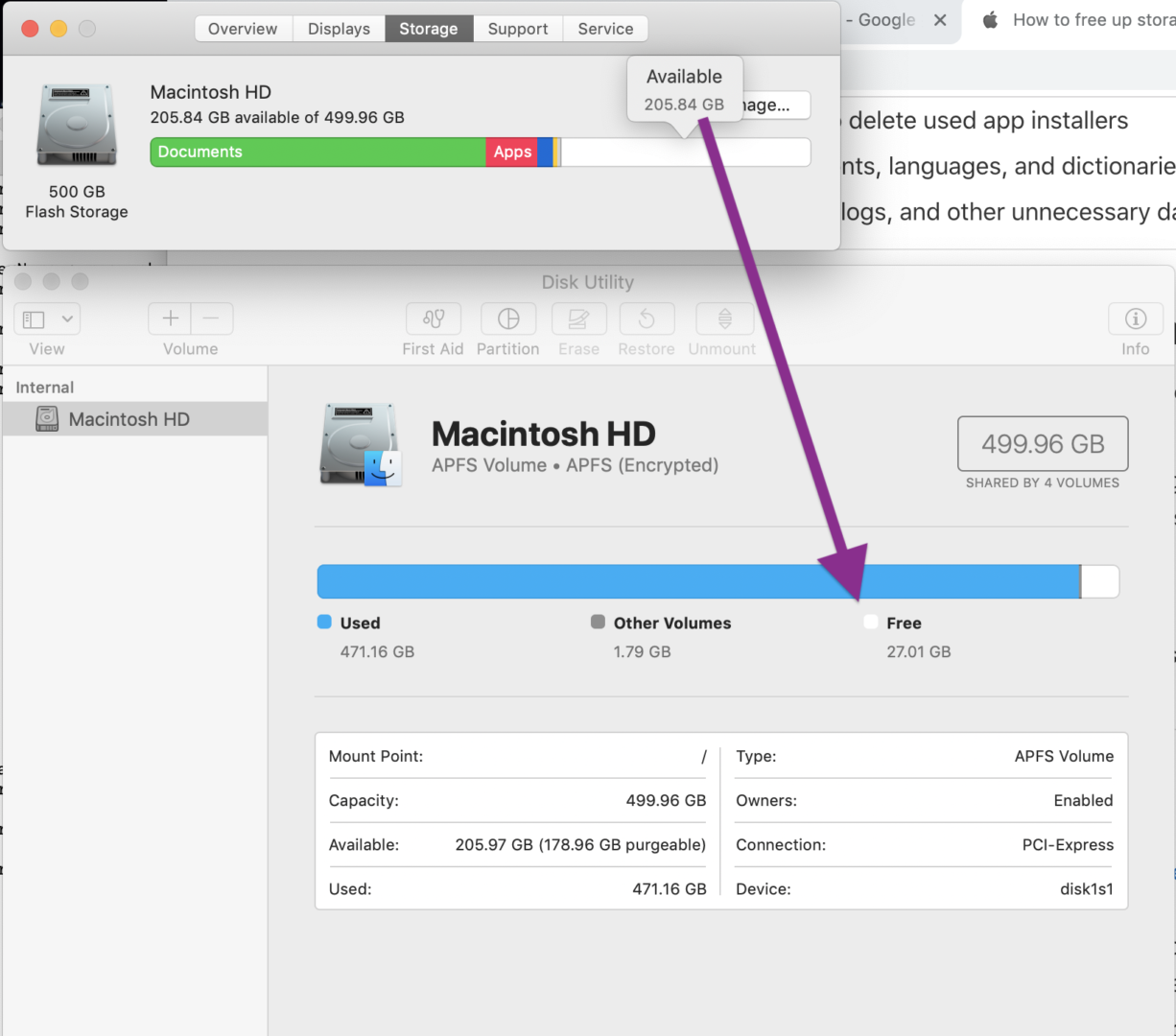 how to free up disk space on my mac