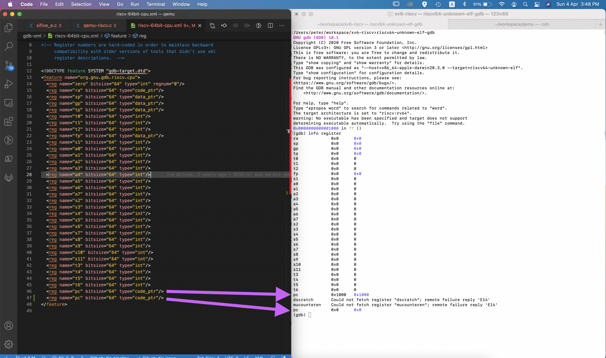 This file controls how “info register” in gdb Kernel, Virus and