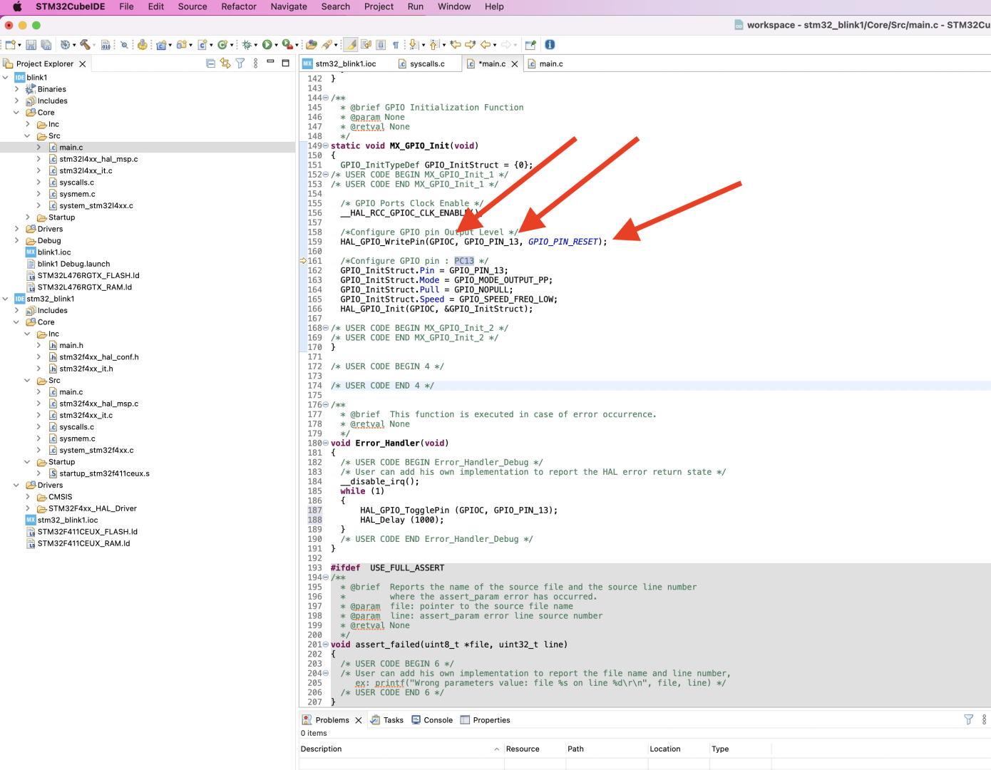 Basic tutorial for blinking led for STM32F411 Kernel, Virus and